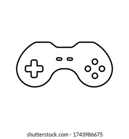 Game controller line icon vector on white background