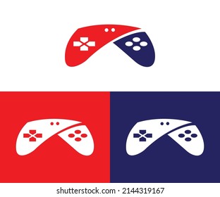 Game controller logo design template