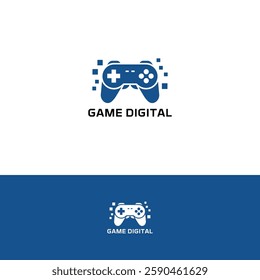 Game controller logo design template