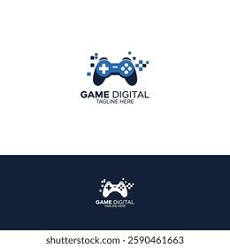 Game controller logo design template