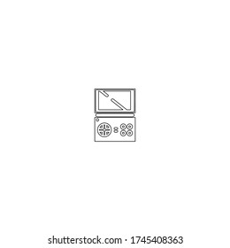 diseño de icono del controlador de juegos con estilo de arte de línea simple