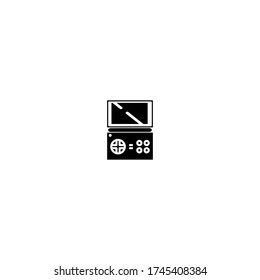 game controller logo icon design with simple line art style