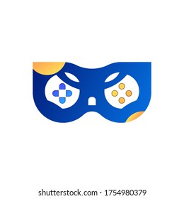 Logo des Spielreglers. Minimalistisches und cooles Design. Perfekter Farbverlauf. Das Design ist beschädigt.