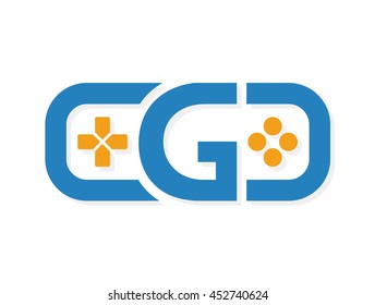 Game controller logo template.