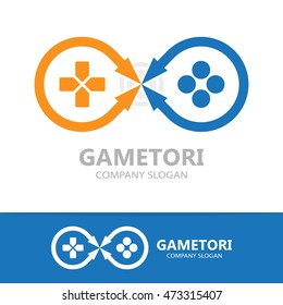 Game controller logo template.