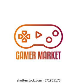 Game controller logo template. Joystick logo. Joystick icon. Logo for a gaming company. Vector