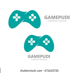 Game controller logo template. Joystick icon.