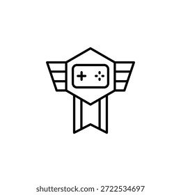 Game Controller Medal Award Minimal Emblem Icon