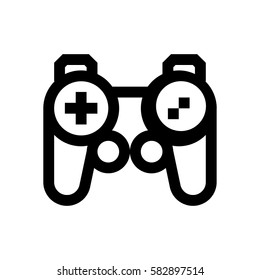 Game controller mini line, icon, background and graphic. The icon is black and white, linear  flat, vector, pixel perfect, minimal, suitable for web and print. 