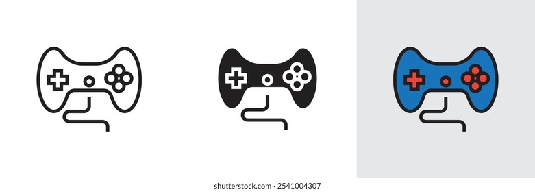 Minimales Symbol für den Spielcontroller. Vektorspiel-Controller, Joystick, Spiel, Spiele, digital, Technologie, Konsole, Web-Symbol und Unterhaltung.