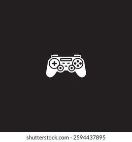 Game controller minimal line art icon, vector, Game controller,  Joystick in black background