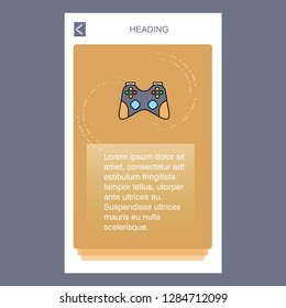 Game controller mobile vertical banner design design. Vector
