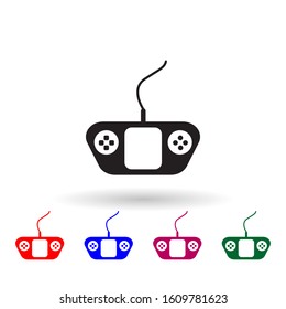 Game controller multi color icon. Simple glyph, flat vector of toys icons for ui and ux, website or mobile application
