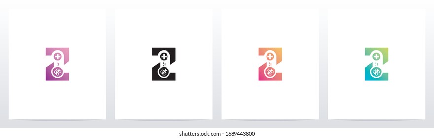 Game Controller On Letter Logo Design Z