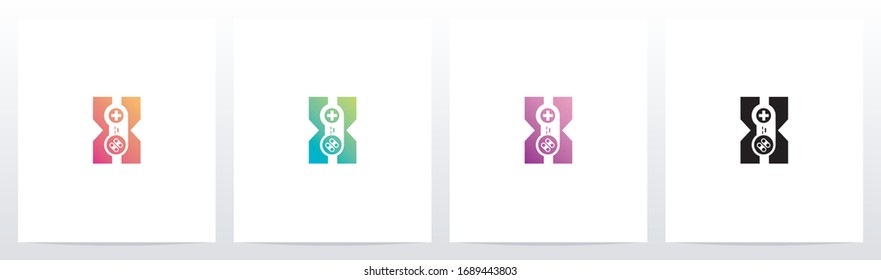 Game Controller On Letter Logo Design X