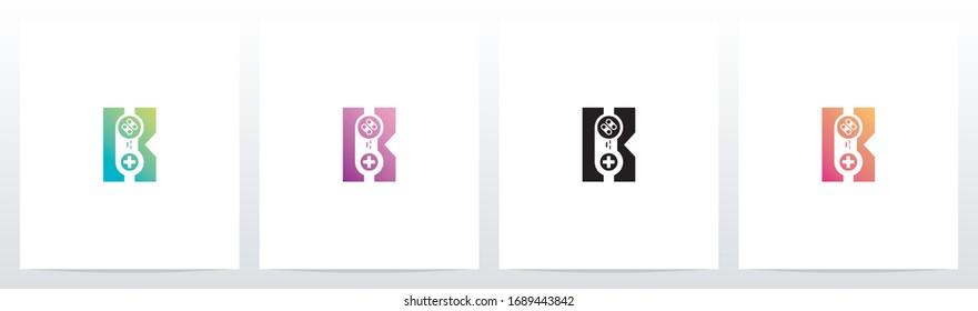 Game Controller On Letter Logo Design K