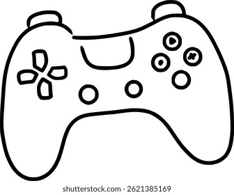 Game controller outline hand drawn icon