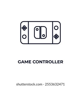 game controller outline icon. Linear vector from entertainment concept. Thin line game controller icon isolated on white background