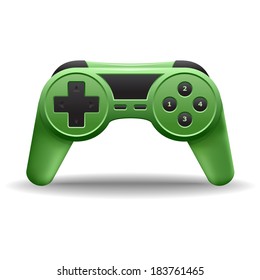 Game controller or game pad wireless for computer and console video games icon isolated on white background. Vector illustration