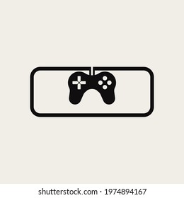 Game controller and rectangle graphic design vector illustration
