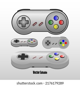 game controller retro cartoon design 