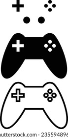 Ein Spiel-Controller Silhouette für Symbole, Benutzeroberfläche, Design. Video-Game-Controller nur solide, Umrisse und Tasten.