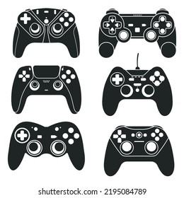 Game Controller Silhouette Set, Game Console Collection