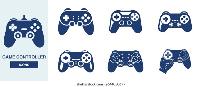 Game controller silhouette vector illustration, Video game controller, joystick. Icon for design.