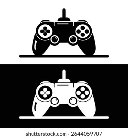 ilustração do vetor da silhueta do controlador do jogo.