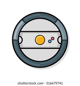 game controller steering wheel doodle