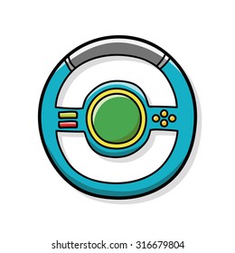 game controller steering wheel doodle