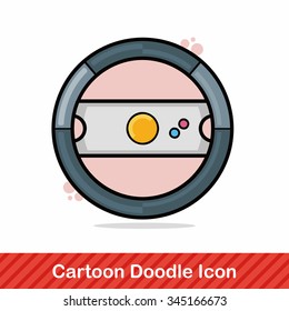 game controller steering wheel doodle