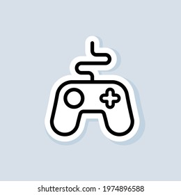 Game controller sticker, logo, icon. Vector. Game console line icon. Joystick icons. Gamepad. Vector on isolated background. EPS 10