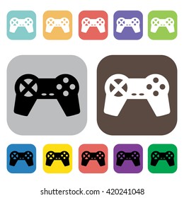 Game controller symbol icons set.Vector illustration