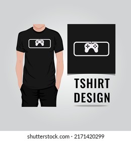 Game controller t shirt design vector illustration
