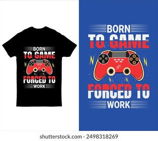 Es un diseño de camiseta de controlador de juegos, diseño de camiseta de juegos, diseño de camiseta de elemento de juego.