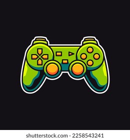 Game Controller Vector Art Illustration on Isolated Object. Game Controller Vector Concept Illustration on Isolated Background. Game Pad Illustration.