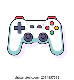 Game Controller Vector Flat Illustration. Perfect for different cards, textile, web sites, apps 
