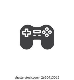 Game controller vector icon. filled flat sign for mobile concept and web design. Gamepad controller glyph icon. Symbol, logo illustration. Vector graphics