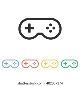 Game controller vector icon. Illustration isolated on white background for graphic and web design.