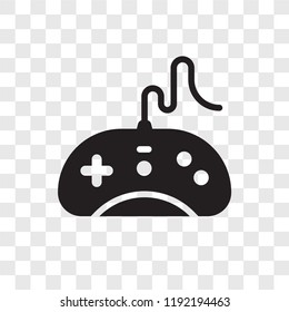 Game controller vector icon isolated on transparent background, Game controller transparency logo concept