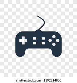 Game controller vector icon isolated on transparent background, Game controller transparency logo concept