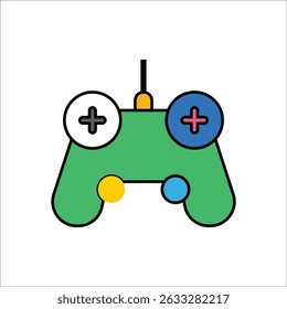 modelo de linha de ícone de vetor do controlador de jogo