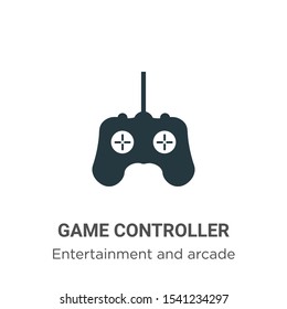 Game controller vector icon on white background. Flat vector game controller icon symbol sign from modern entertainment and arcade collection for mobile concept and web apps design.