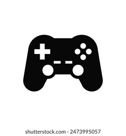 A Game Controller vector icon Silhouette black color.