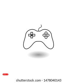 Game controller vector icon. Video game console. Joystick icon illustration for mobile and web concept