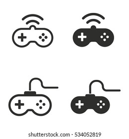 Game controller vector icons set. Illustration isolated for graphic and web design.