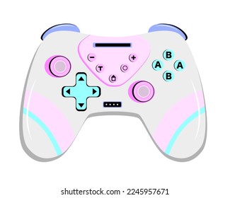 Game controller in vector. Joystick vector illustration.Gamepad for a new generation of game console vector illustration.