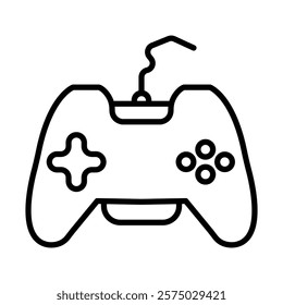 Game Controller Vector Line Icon Design