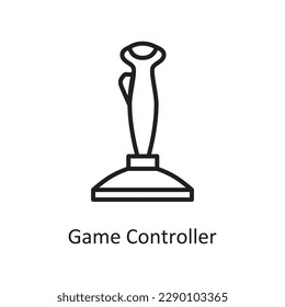 Game Controller Vector Outline icon Design illustration. Gaming Symbol on White background EPS 10 File